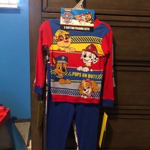 (2) Paw Patrol Longsleeve/Pants Cotton Pajama Sets